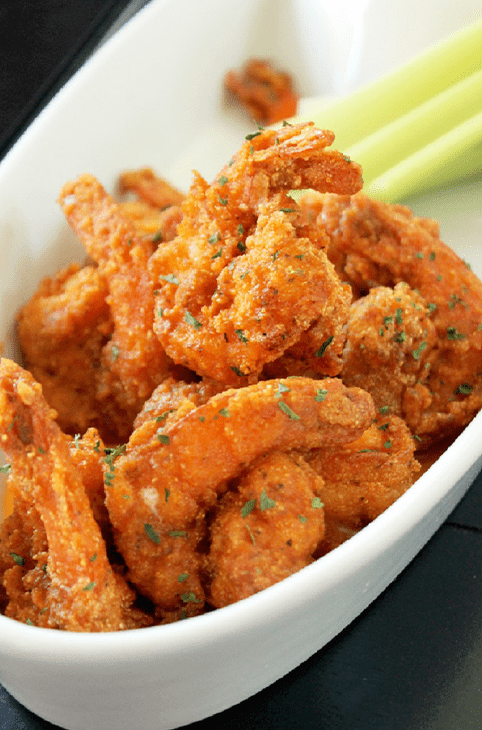 Air Fryer Hooter's Buffalo Shrimp - Simply Happenings